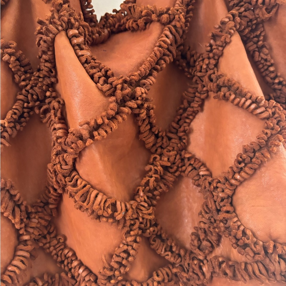 Boho soft leather Italian bag - Picture 2 of 8